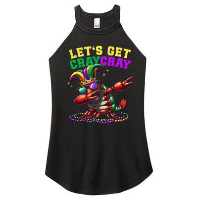 Dabbing Crawfish Costume Mardi Gras Women's Perfect Tri Rocker Tank