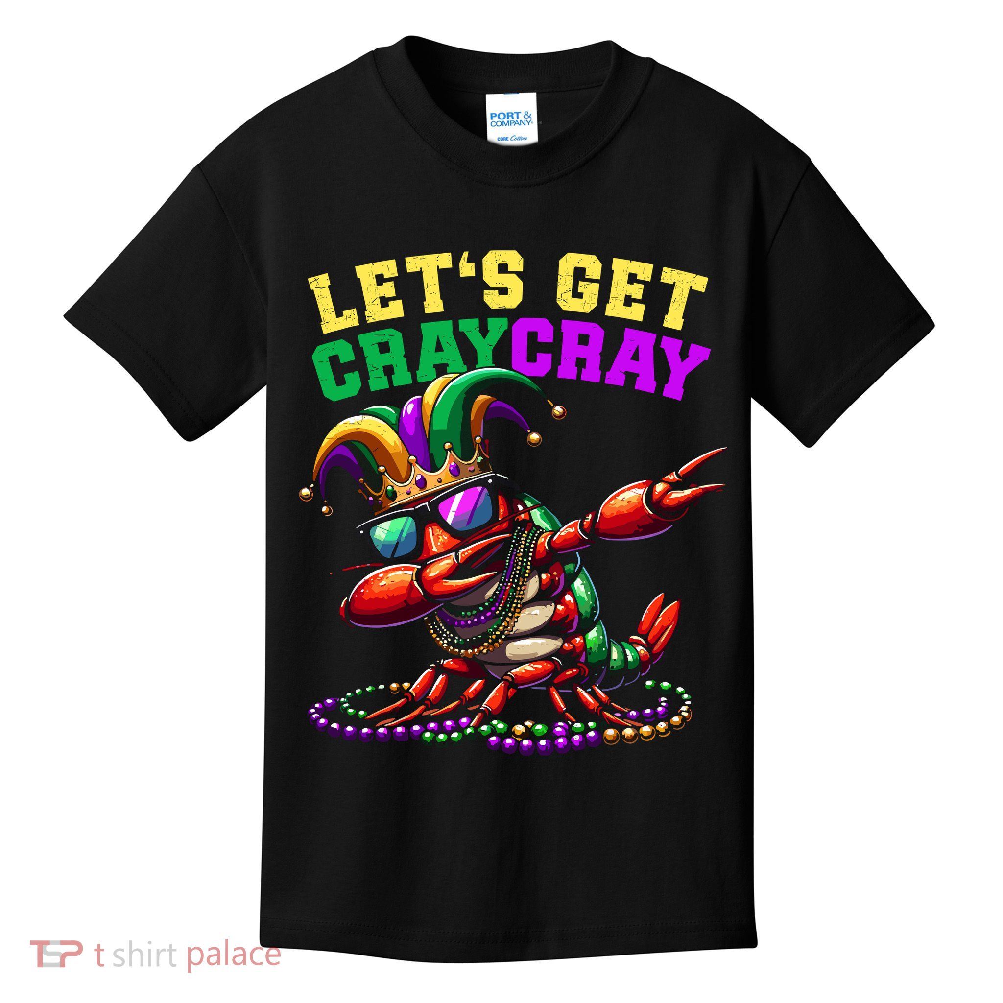 Dabbing Crawfish Costume Mardi Gras Kids T-Shirt