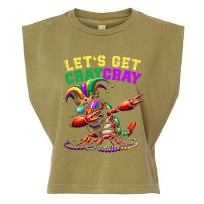 Dabbing Crawfish Costume Mardi Gras Garment-Dyed Women's Muscle Tee