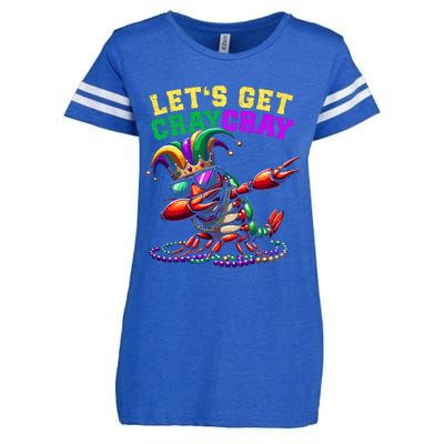 Dabbing Crawfish Costume Mardi Gras Enza Ladies Jersey Football T-Shirt