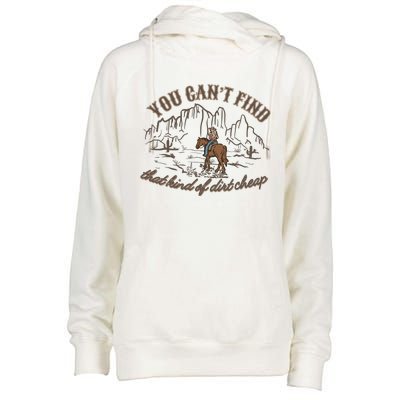 Dirt Cheap Country Music Womens Funnel Neck Pullover Hood