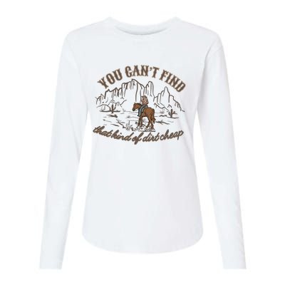 Dirt Cheap Country Music Womens Cotton Relaxed Long Sleeve T-Shirt