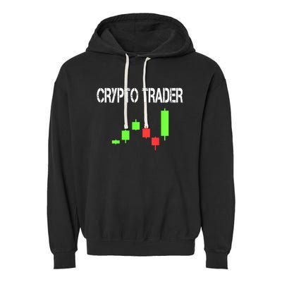 Daytrading Crypto Currency Candlestick For Traders Garment-Dyed Fleece Hoodie