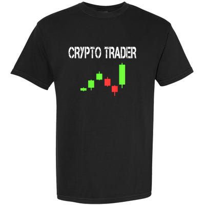 Daytrading Crypto Currency Candlestick For Traders Garment-Dyed Heavyweight T-Shirt