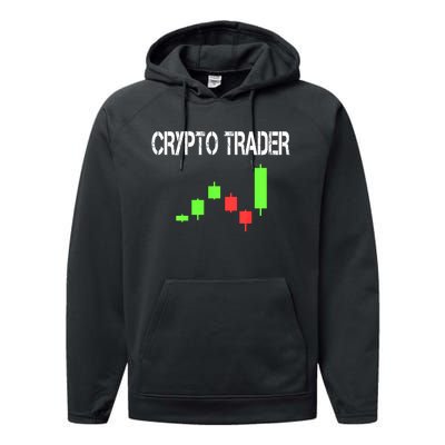 Daytrading Crypto Currency Candlestick For Traders Performance Fleece Hoodie