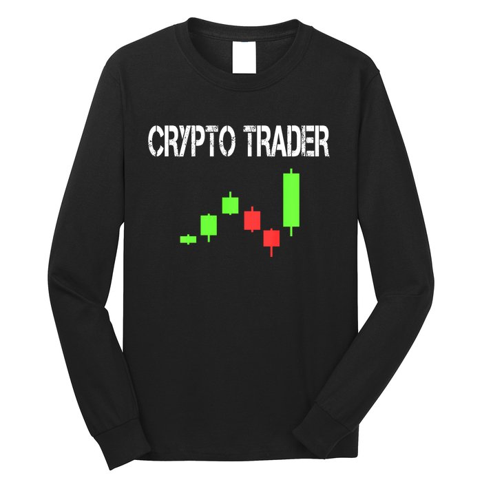 Daytrading Crypto Currency Candlestick For Traders Long Sleeve Shirt