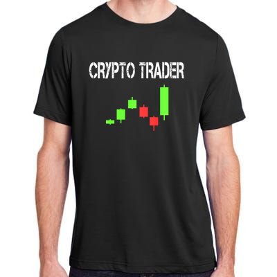 Daytrading Crypto Currency Candlestick For Traders Adult ChromaSoft Performance T-Shirt