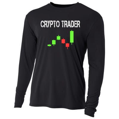 Daytrading Crypto Currency Candlestick For Traders Cooling Performance Long Sleeve Crew