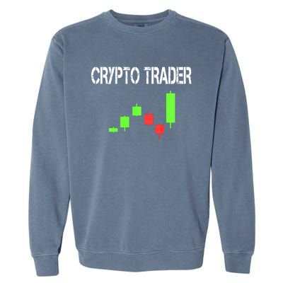 Daytrading Crypto Currency Candlestick For Traders Garment-Dyed Sweatshirt