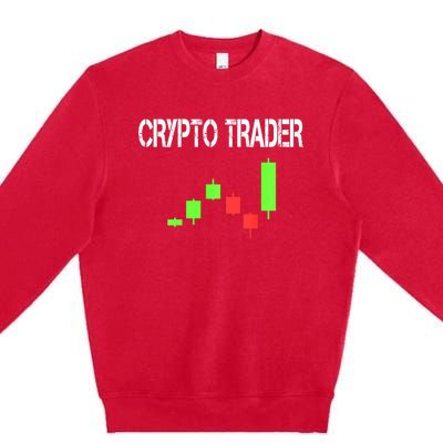 Daytrading Crypto Currency Candlestick For Traders Premium Crewneck Sweatshirt