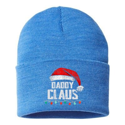 Daddy Claus Christmas Pajama Family Matching Xmas Light Cool Gift Sustainable Knit Beanie