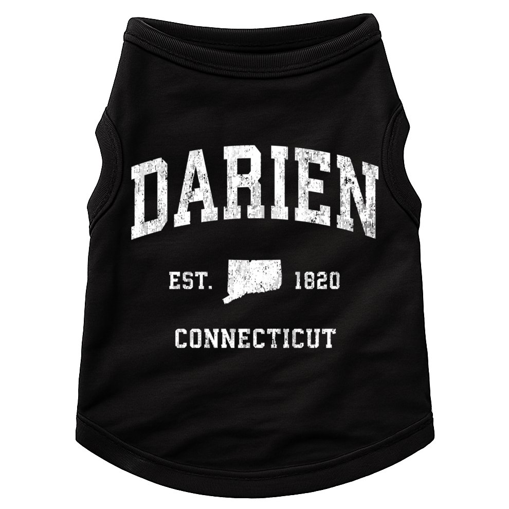 Darien Connecticut Ct Vintage Athletic Sports Doggie Tank