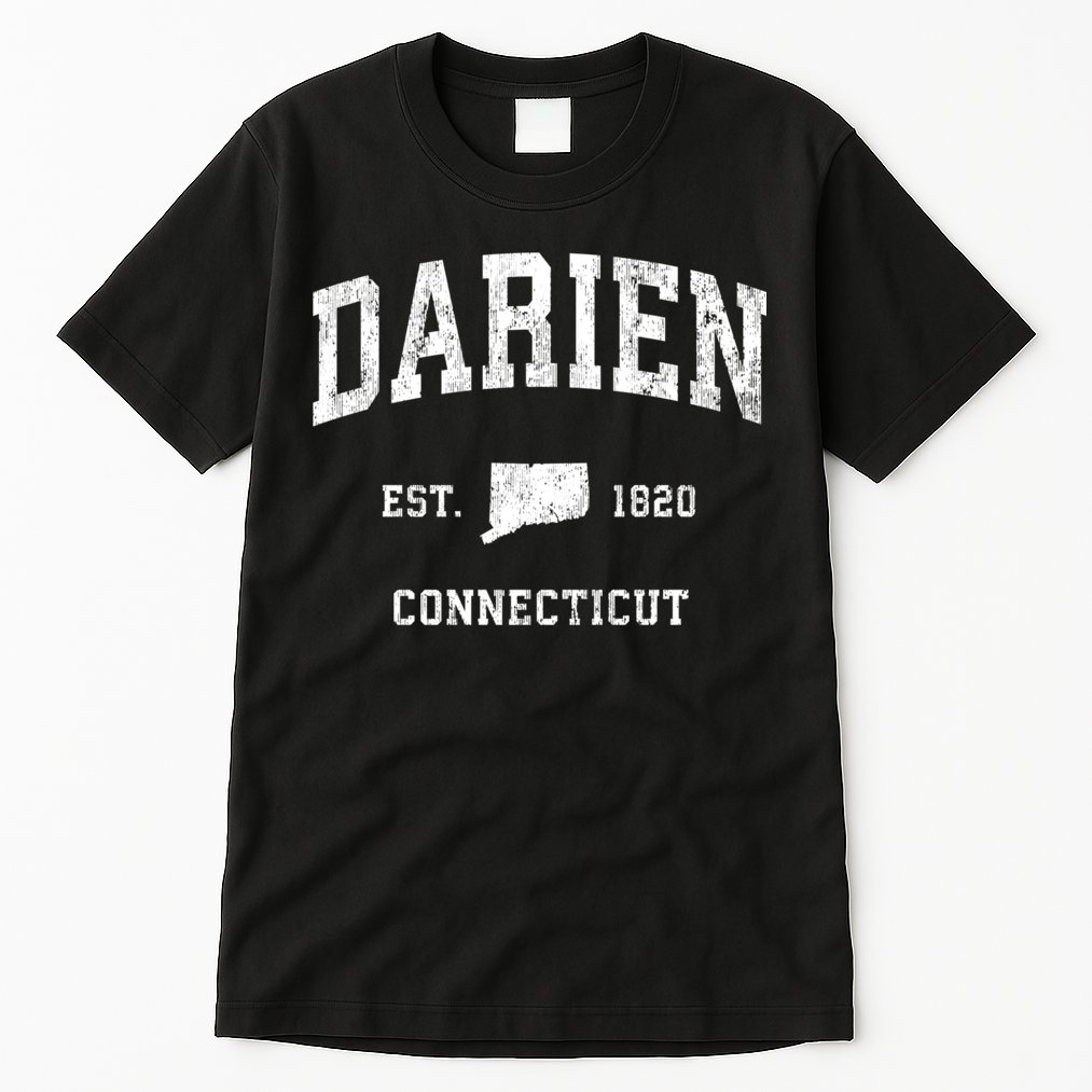 Darien Connecticut Ct Vintage Athletic Sports Tall T-Shirt