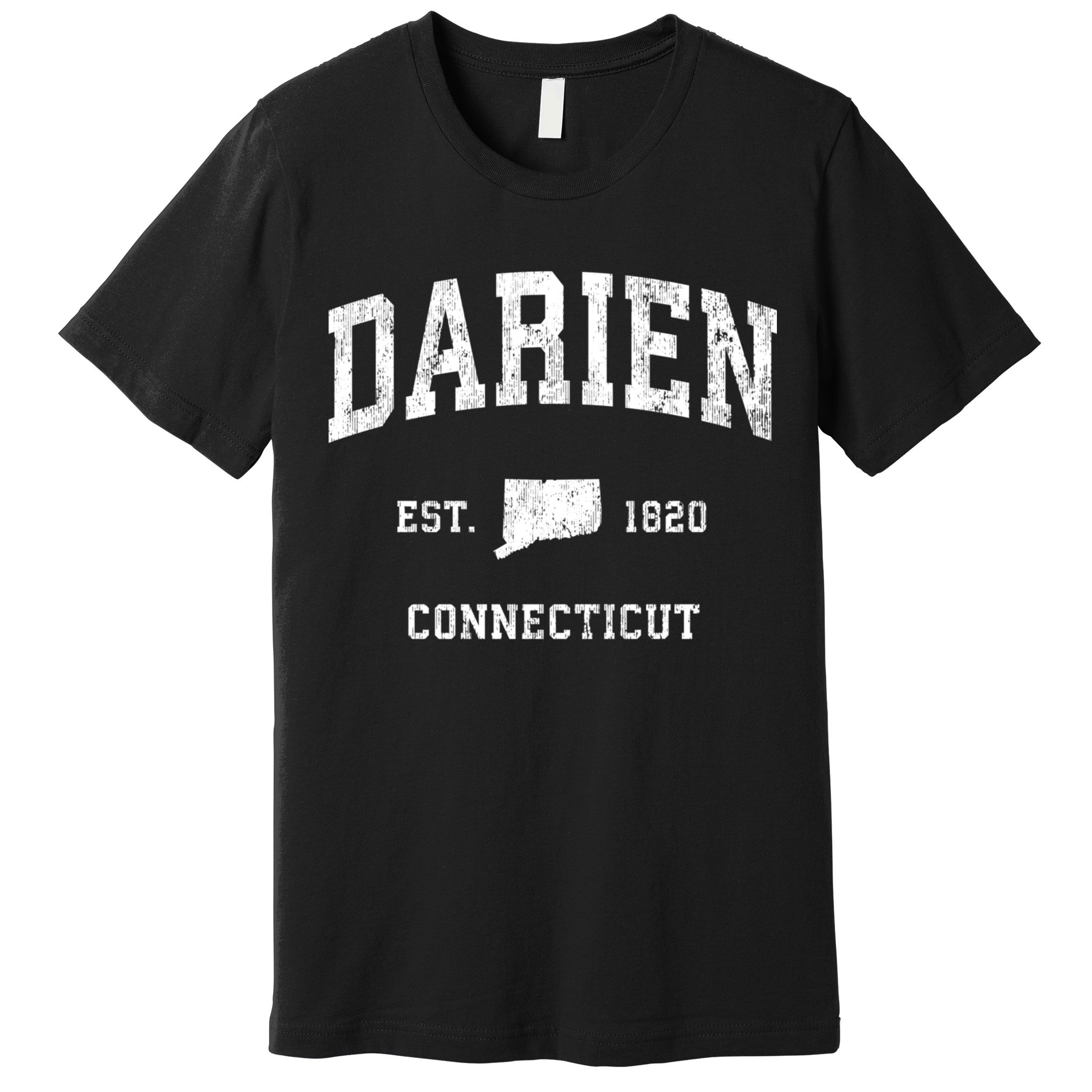 Darien Connecticut Ct Vintage Athletic Sports Premium T-Shirt