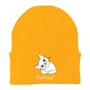 Dafuq Confused Cat Knit Cap Winter Beanie