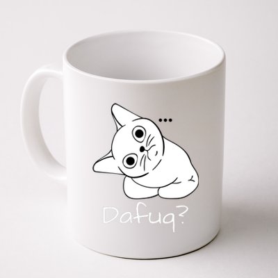 Dafuq Confused Cat Coffee Mug