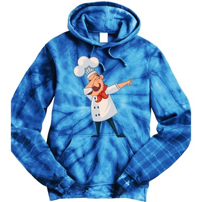 Dabbing Chef Comic Artwork For A Chef Gift Tie Dye Hoodie