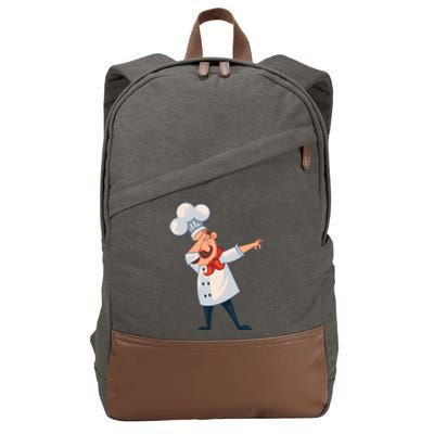 Dabbing Chef Comic Artwork For A Chef Gift Cotton Canvas Backpack