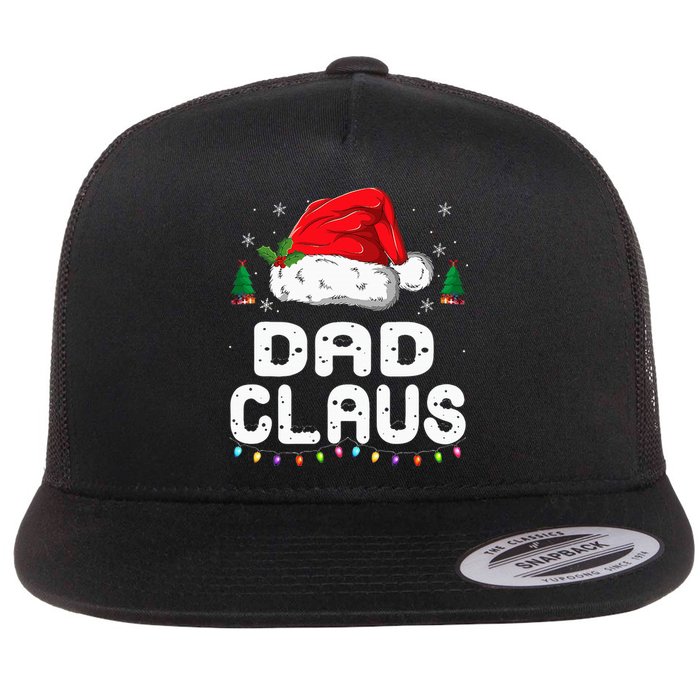 Dad Claus Christmas Pajama Family Matching Xmas Flat Bill Trucker Hat