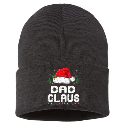 Dad Claus Christmas Pajama Family Matching Xmas Sustainable Knit Beanie