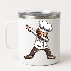 Dabbing Chef Cooking Lover Gift Idea Funny Culinary Cook Gift 12 oz Stainless Steel Tumbler Cup