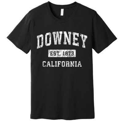Downey California Ca Vintage Established Sports Premium T-Shirt