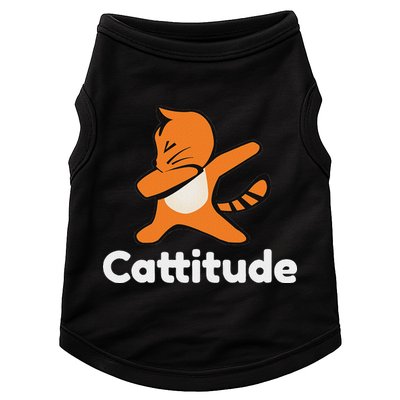 Dabbing Cat Cattitude Funny Attitude Dance Doggie Tank