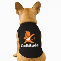 Dabbing Cat Cattitude Funny Attitude Dance Doggie Tank