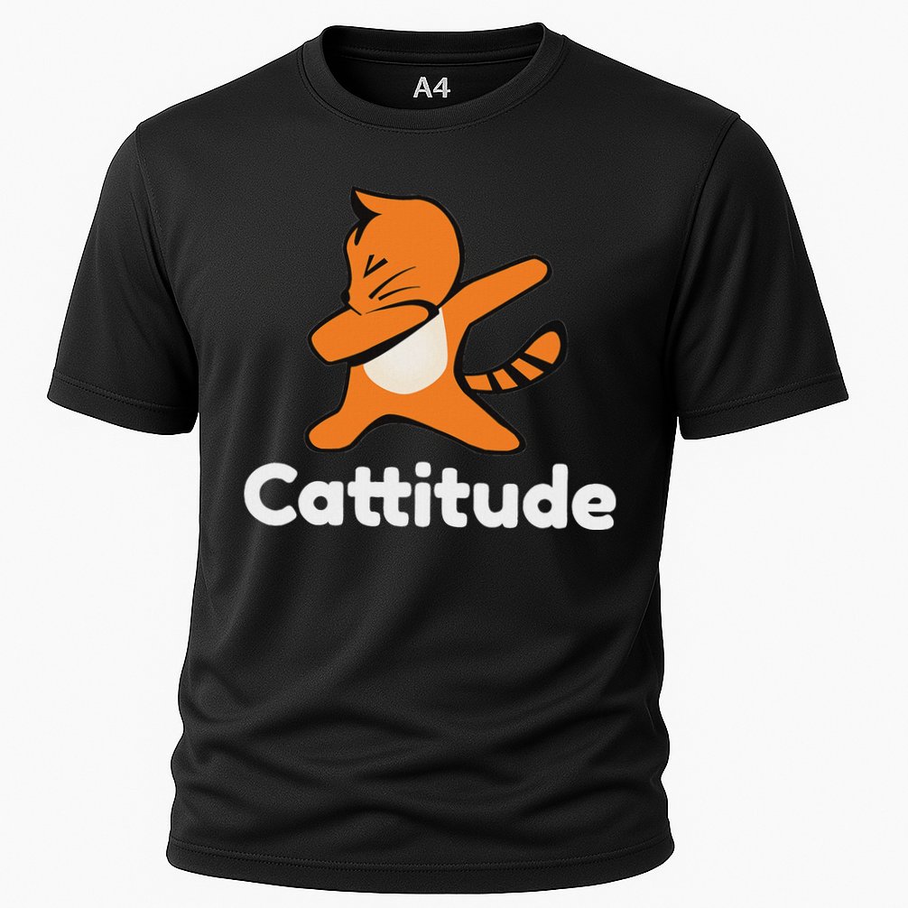 Dabbing Cat Cattitude Funny Attitude Dance Performance Shirt