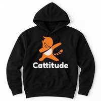 Dabbing Cat Cattitude Funny Attitude Dance Hoodie