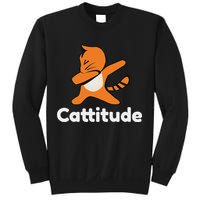 Dabbing Cat Cattitude Funny Attitude Dance Sweatshirt