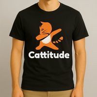 Dabbing Cat Cattitude Funny Attitude Dance T-Shirt