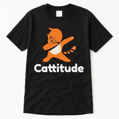 Dabbing Cat Cattitude Funny Attitude Dance Tall T-Shirt
