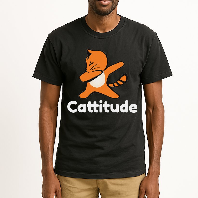 Dabbing Cat Cattitude Funny Attitude Dance Tall T-Shirt