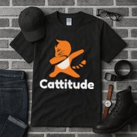 Dabbing Cat Cattitude Funny Attitude Dance Tall T-Shirt