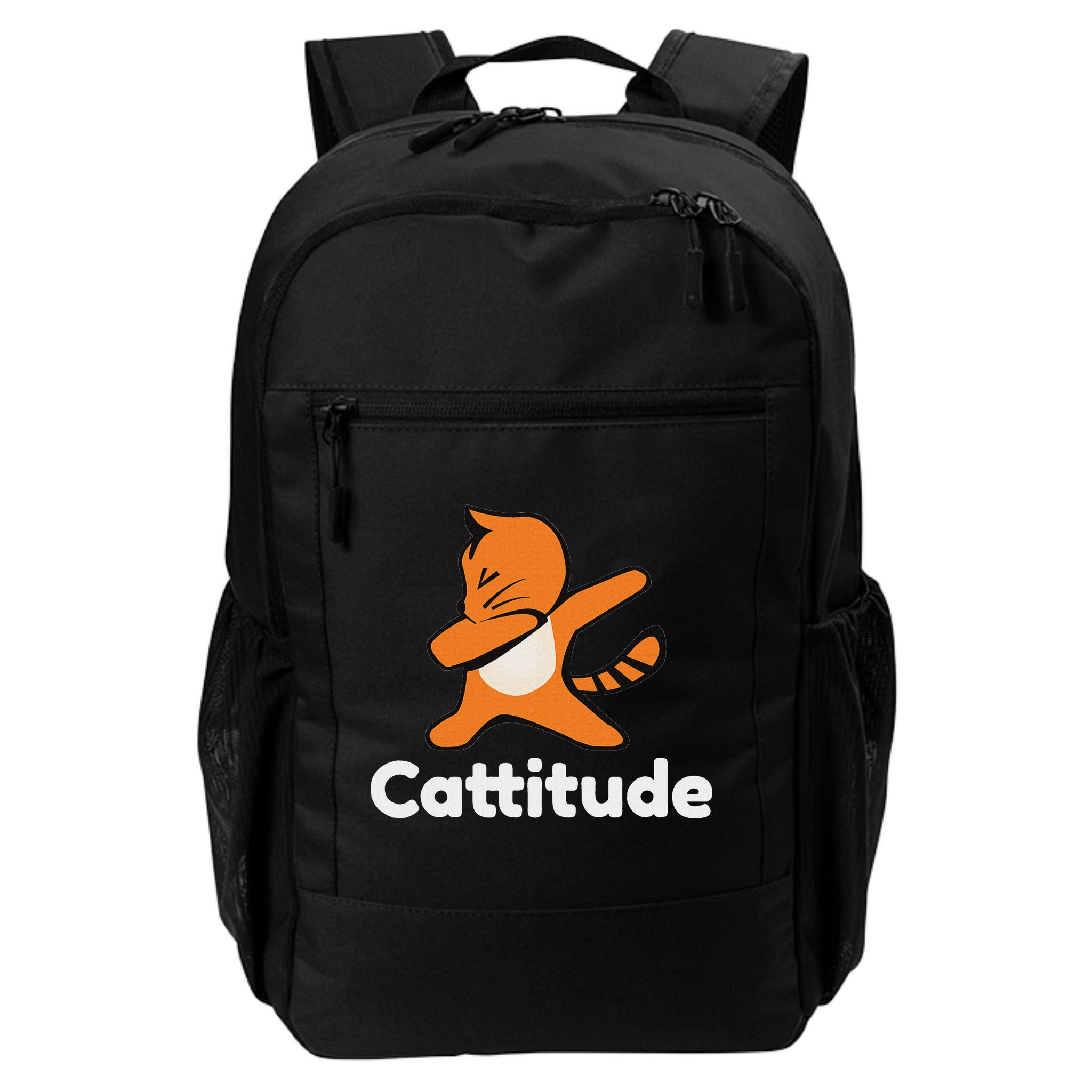 Dabbing Cat Cattitude Funny Attitude Dance Backpack