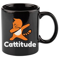 Dabbing Cat Cattitude Funny Attitude Dance 11oz C Handle Ceramic Mug