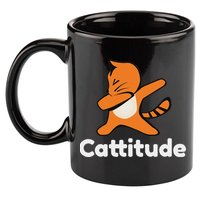 Dabbing Cat Cattitude Funny Attitude Dance 11oz C Handle Ceramic Mug