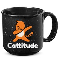 Dabbing Cat Cattitude Funny Attitude Dance 15oz Campfire Ceramic Mug