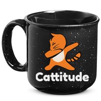 Dabbing Cat Cattitude Funny Attitude Dance 15oz Campfire Ceramic Mug