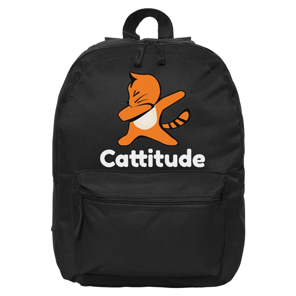 Dabbing Cat Cattitude Funny Attitude Dance 16 in Basic Backpack