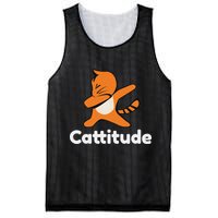 Dabbing Cat Cattitude Funny Attitude Dance Mesh Reversible Basketball Jersey Tank