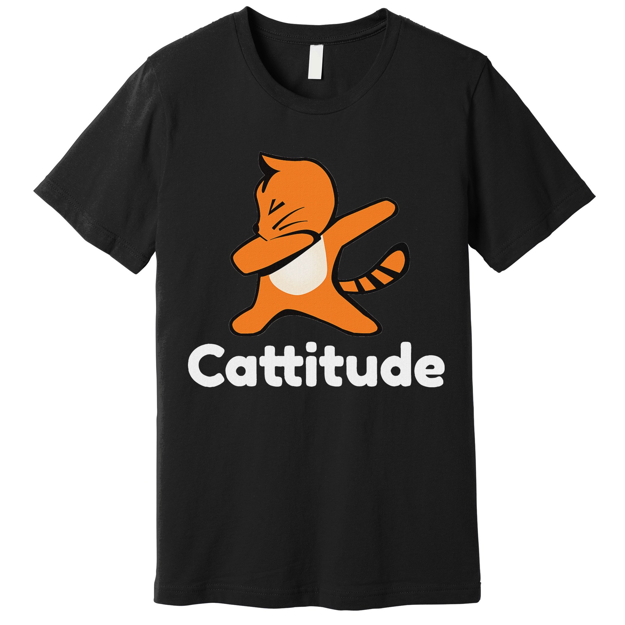 Dabbing Cat Cattitude Funny Attitude Dance Premium T-Shirt