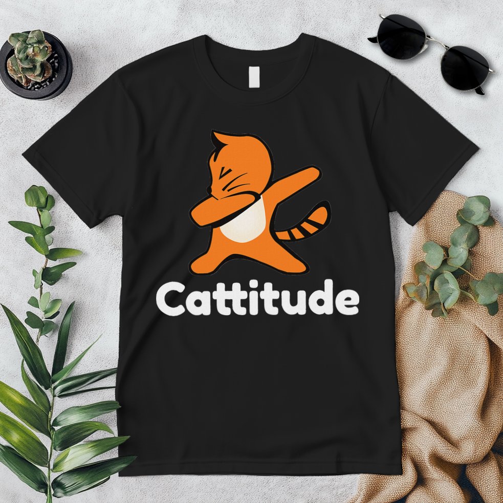 Dabbing Cat Cattitude Funny Attitude Dance Premium T-Shirt