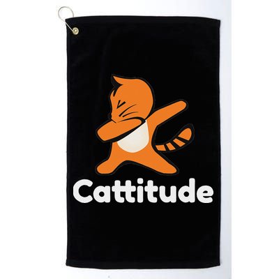 Dabbing Cat Cattitude Funny Attitude Dance Golf Towel