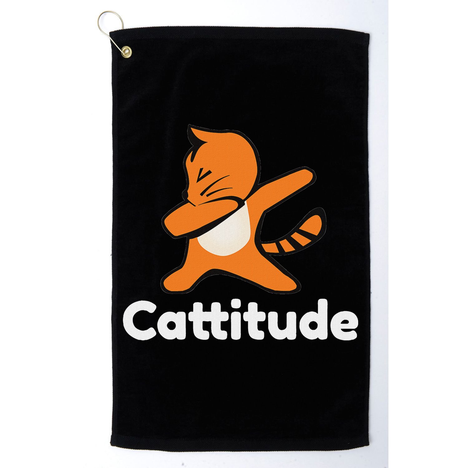 Dabbing Cat Cattitude Funny Attitude Dance Golf Towel