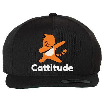 Dabbing Cat Cattitude Funny Attitude Dance Wool Snapback Cap