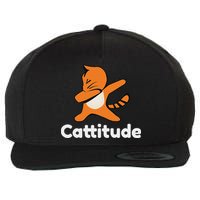 Dabbing Cat Cattitude Funny Attitude Dance Wool Snapback Cap