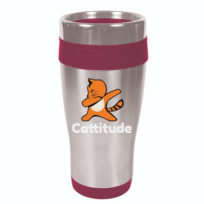 Dabbing Cat Cattitude Funny Attitude Dance 16oz Travel Tumbler