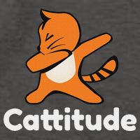 Dabbing Cat Cattitude Funny Attitude Dance Vector Backpack